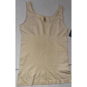 Essentials by Tummy Tank Women's 1X/2X Nude Nylon Seamless Tank NWT